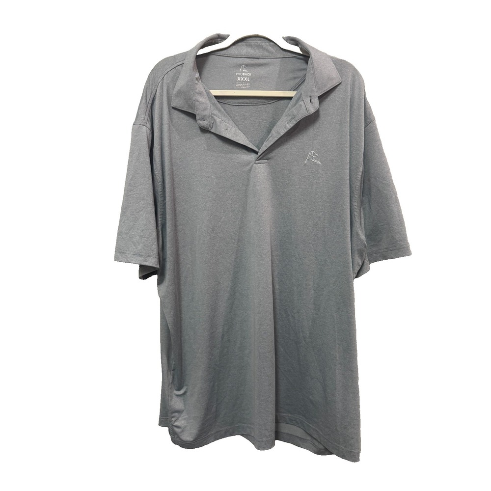 RHOBACK Men's Polo Shirt Light Gray  XXXL 3XL golf shirt